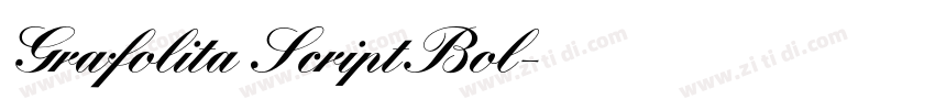 Grafolita Script Bol字体转换